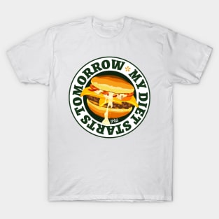 My diet starts tomorrow with Cheeseburger T-Shirt